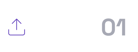 Upload icon with the ordinal 01.