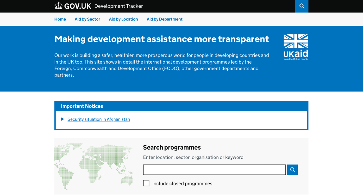 FCDO DevTracker — making development assistance more transparent.